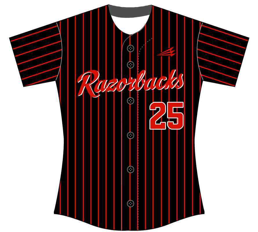 college softball pinstripe uniforms